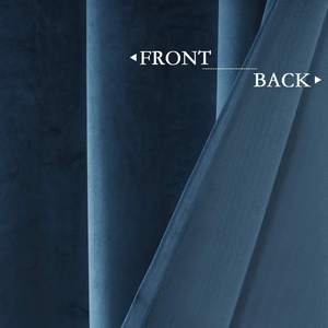 Œillets occultants 100% polyester, 1 pièce, rideaux en tissu velours pour fenêtre de chambre à coucher, salon et chambre à coucher - Product Image 3