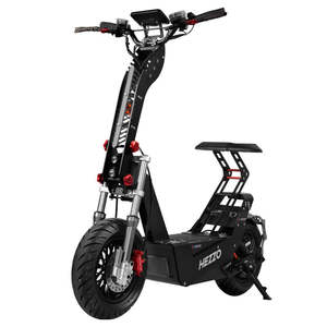 HEZZO F8 Foldable Gas <b>Scooter</b> Seat 60V 10KW 61-80km/h 50Ah Waterproof Full Suspension Aluminum Black China - Product Image 1