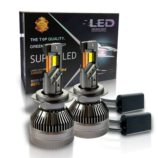High Performance 400W 50000LM Led Headlight Bulbs H4 H7 H11 HB3 HB4 High Power Auto Lighting System  Auto Car Head  3570 Chip