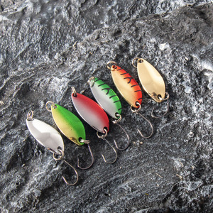 Señuelo tipo cuchara 3G con anzuelo único para pesca en agua dulce, cebo de fondo para chub, pez blanco, pez mandarín, paquete de 12 unidades - Product Image 1
