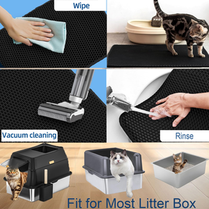 Hot Sales Double Layer Waterproof Urine Proof Cat Litter <b>Mat</b> Honeycomb EVA Antiskid Easy to Clean Pet Litter Pad Trapping - Product Image 5
