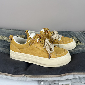 Summer niche design sneakers for couples with thick sole and heightening feature - sporty and casual <b>Canvas</b> trendy Shoes - Product Image 2