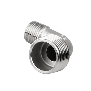 Coude réducteur double filetage mâle en acier inoxydable 90 degrés 1 pouce raccord standard - Product Image 1