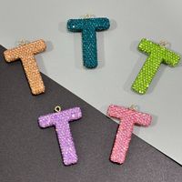 Breloques Bling en forme de lettre anglaise pour coques de téléphone et iPad, accessoires de décoration