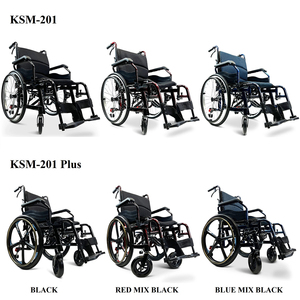 KSM-201 Lightweight Foldable Manual Wheelchair for Adults with 30 Lbs Aluminum <b>Frame</b> and Durable Rear Wheels for Daily Mobility - Product Image 4