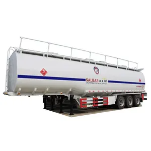 Seimi-Trailer 3 Achsen 46.000 Liter Kraftstoff zement tank Sattel auflieger aus Kohlenstoffs tahl für den Kraftstoff transport