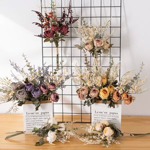 ドライバーンドローズブーケ造花マルチカラー法人ギフトホリデーデコレーションアレンジメントCallaFloral MW57894 - Product Image 2