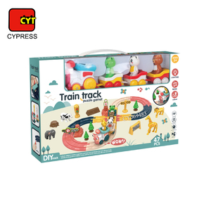 Tren Eléctrico de animales para niños, tren de juguete de puzle con luz y sonido, venta al por mayor - Product Image 6