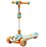 Trottinette pliable légère pour enfants avec hauteur réglable, plateforme lumineuse et système de direction par inclinaison pour garçons et filles