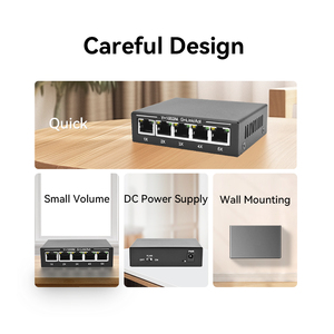 <span class=keywords><strong>Switch</strong></span> <span class=keywords><strong>Gigabit</strong></span> GIANTECH a 5 Porte RJ45 <span class=keywords><strong>10</strong></span>/100/1000Mbps con Supporto VLAN, Montaggio Desktop, Gestione di Rete Leggera, Disponibile - Product Image 3