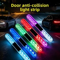 Guli Bande de protection anti-collision pour portière de voiture, éclairage de position 12V, OE 5Q0907348, avec capteur d'ambiance lumineuse dynamique multicolore et fonction d'avertissement