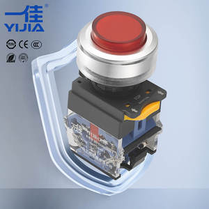 Pulsante a pressione in plastica LA38M-GN <span class=keywords><strong>30MM</strong></span> ad alta testa YJ139-LA38 senza LED, contatti in argento 3NO3NC, installazione rapida, prodotto da YIJIA - Product Image 2