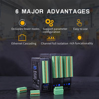 Módulo de adquisición de resistencia térmica de 8 canales, entrada PT100/PT1000, convertidor de Modbus IO RS485, adquisición de datos