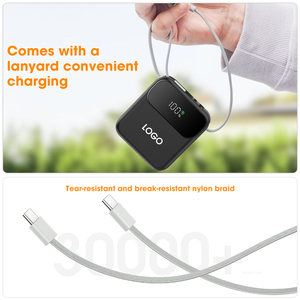 พาวเวอร์แบงค์ 10000mAh 20000mAh 22.5W PD ชาร์จเร็ว พร้อมหน้าจอ LED แสดงผล แบตเตอรี่สำรอง พร้อมพอร์ต USB Type C คู่ และสายชาร์จแบบ Fruit Cable - Product Image 6