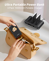 Station de charge portable 10000mAh 15W, station de charge multi-ports avec USB-C pour batterie externe et appareils, utilisation intérieure/extérieure