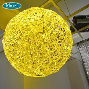 Amazing Beautiful Crystal Fiber Optic Light Ball For Night Club Lighting With 0.75mm Sparkle Flash Optical Fiber