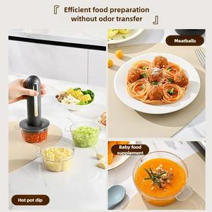 Juego de Picadora de Carne Eléctrica Inalámbrica Portátil para el Hogar, Procesador de Alimentos Multifuncional para Cocina, Picadora de Carne Pequeña para Condimentos - Product Image 3