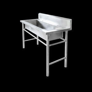 Fregadero Comercial de Acero Inoxidable 304, Montado en el Suelo, Acabado Pulido, Resistente a la Corrosión, para Uso en Cocina - Product Image 3