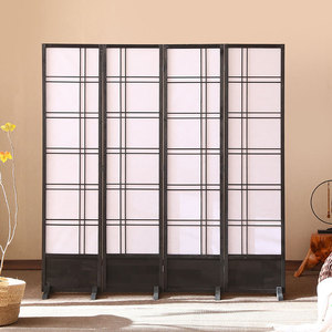 Nhà Sản Xuất Nhật Bản Phong Cách Bằng Gỗ Màn Hình Di Chuyển Shoji Gấp Bằng Gỗ Phân Vùng Màn Hình Phòng Khách Nghệ Thuật Theo Chủ Đề Phòng Divider - Product Image 2