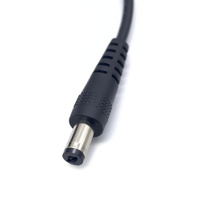 Câble de commande de variateur en ligne DC mâle-femelle 5,5x2,1 mm noir, cordon d'alimentation DC 5V 12V 24V, longueur personnalisée