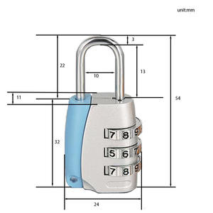 バックパックスーツケースホリデーセキュリティロックリセットトラベルホットセールラゲッジコンビネーションロックトラベル3デジタルセーフティバッグ南京錠 - Product Image 2