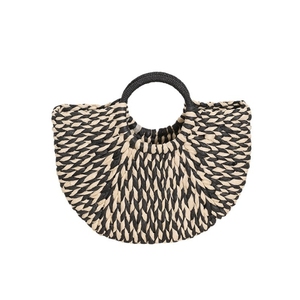 Nouveau été femmes vacances tissé <span class=keywords><strong>sac</strong></span> de plage à la main tissé tresse panier <span class=keywords><strong>sac</strong></span> demi-<span class=keywords><strong>rond</strong></span> <span class=keywords><strong>paille</strong></span> fourre-tout <span class=keywords><strong>sac</strong></span> mexicain bord de mer <span class=keywords><strong>sac</strong></span> à main - Product Image 6
