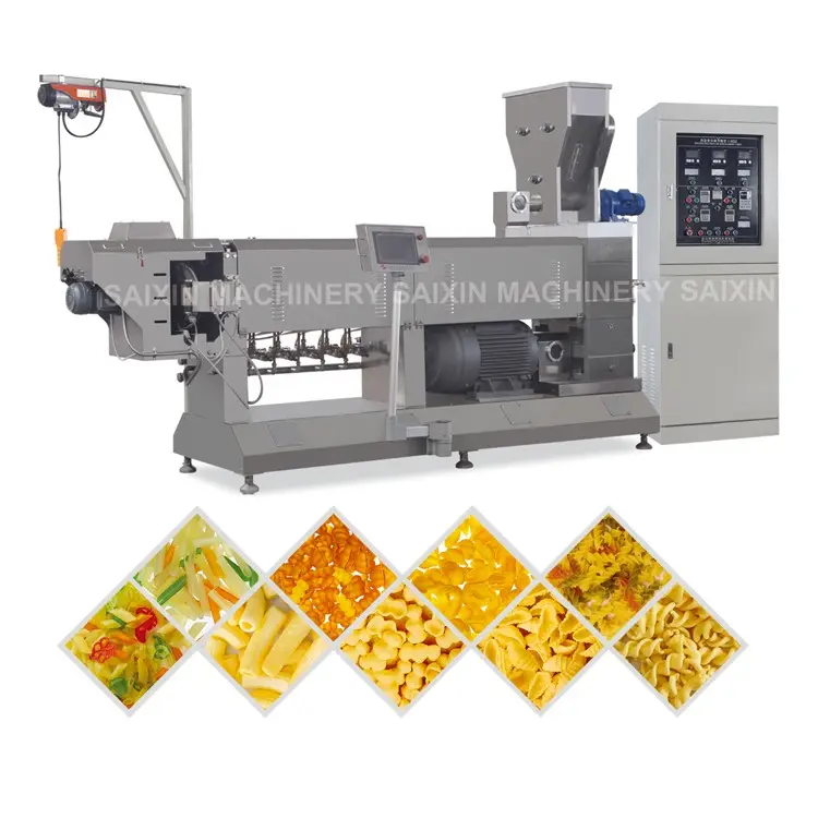 Corn stick processing puffs flakes puffed flakes snack making machine 45mm single screw extruder