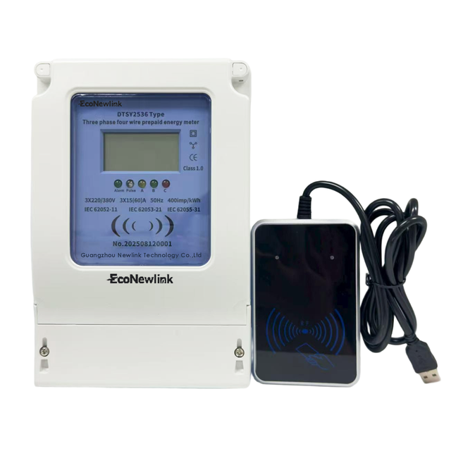 2025 Smart Wi-Fi 3-Phase Prepaid Energy Meter High Accuracy (0.5S) Wall-Mounted 60A Direct Connection Remote Energy Meters