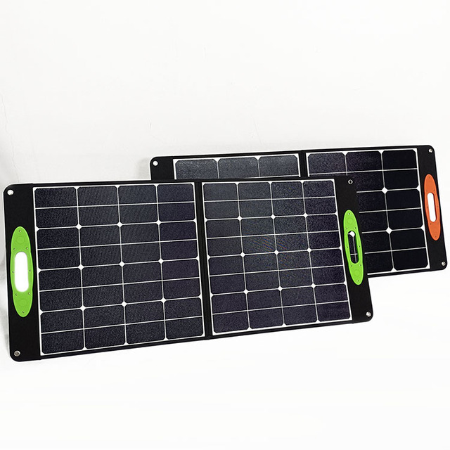 Foldable Briefcase ETFE Portable SunPower Folded Solar Panel 110W 100 Watts 12v