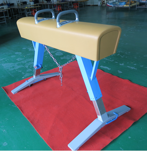 Cạnh Tranh <span class=keywords><strong>Pommel</strong></span> Horse Cao Cấp Thép Đứng PU Thể Dục Huấn Luyện Viên Vaulting Pommels Ngựa Với Xử Lý - Product Image 3