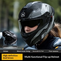 Casque de moto intégral en ABS pour hommes et femmes, toutes saisons, avec mousse, chaud pour l'hiver, certifié DOT, pour le commerce extérieur