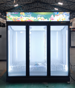Thị trường nhỏ 3 cửa kính mát thương mại đông lạnh uống kính hiển thị trường hợp dọc điện bên cạnh tủ lạnh tủ lạnh - Product Image 3