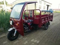 200 CC Tricycle motorisé économe en carburant Moto à essence refroidie à l'eau avec chariot pour le transport de marchandises agricoles