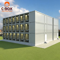 Cbox Appartement Studio à 3 étages, Maison Modulaire Préfabriquée Démontable en Conteneur, Type Flat-Pack, pour un Logement Individuel sur Plusieurs Niveaux