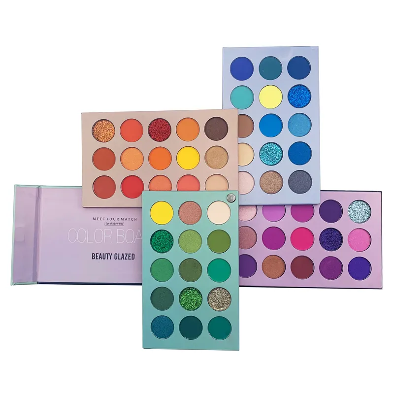 Commercio all'ingrosso di BELLEZZA SMALTATO 60 Arcobaleno di Colori gamma di colori di Estate Scintillio Impermeabile di Alta Pigmento Make up palette Eye Shadow palette