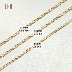 Collar Hueco Au750 Cadena de Eslabones Cubanos Joyería de Oro Real de 18k Gargantilla Hueca Oro 18k Original Joyería de Oro Real al por Mayor - Product Image 6