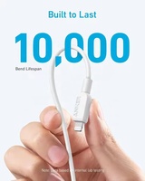 Cable de Datos Anker Zolo USB-C a PD de 0.9 m y 240W, Cable Trenzado USB C a Lightning para iPhone 14, 13 y 12 Series