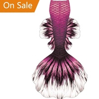 Maillot de bain bikini grande taille personnalisé pour femme, imprimé, ensemble 2 pièces, motif queue de Betta de combat, queue de sirène, pour performance aquatique