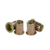 Rivets à Colonne Moletés à Tête Plate Zincés M3 M4 M5 M6 M8 Assortis, Vente Directe Usine, Fixation Métallique Sécurisée