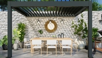 Pergola motorisée en aluminium sur mesure avec toit à lames orientables, auvent de balcon extérieur, imperméable, abri de jardin, vente