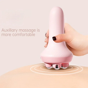 ลูกกลิ้งนวดสแตนเลสแบบหมุนได้ 360 องศา สำหรับนวดบำบัดร่างกาย คอ หลัง ไหล่ ใบหน้า ยกกระชับผิว (ขายส่ง) - Product Image 1