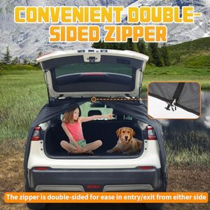 Auto Heckklappe Mesh Screen für SUV Moskito netz für Van mit Zwei-Wege-Reiß verschluss Atmungsaktive Heckklappe <span class=keywords><strong>Bug</strong></span> Mesh Auto Camping Zubehör - Product Image 5