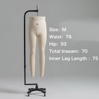 Flexibler Fiberglas-Schneiderpuppen-Unterkörper zum Aufhängen mit Beinen, Rollen und Ständer für Schneider