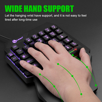 Teclado para Juegos LIMEIDE GK103S de 40 Teclas para Una Mano, 5 Teclas Multimedia, Teclas Escalonadas para PC, Móvil, PUBG, FPS