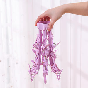 Nuevo tendedero plegable de 24 pinzas, colgador giratorio a prueba de viento para secar calcetines y ropa interior, estante de almacenamiento para el hogar, tendedero de lavandería, Dropshipping - Product Image 3