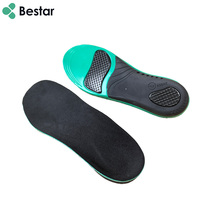 Semelles intérieures de sport personnalisées en mousse PU OEM avec support de voûte plantaire en TPU, talonnette orthopédique, amorti en gel, respirantes, en tricot, pour chaussures de course homme et femme