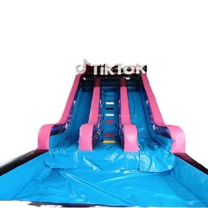 Thương mại bơm hơi khổng lồ trượt nước giá rẻ Tik Tok Bounce House Jumping Castle với hồ bơi <span class=keywords><strong>Inflatable</strong></span> <span class=keywords><strong>Bouncer</strong></span> cho Kid cho thuê - Product Image 5