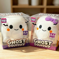 Jouet à presser en forme de fantôme Kawaii, vente en gros, décoration d'Halloween, jouet anti-stress, cadeau de fête pour enfants