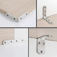 Connecteur de support d'angle en acier inoxydable épaissi Support de joint à 90 degrés pour armoire de cuisine