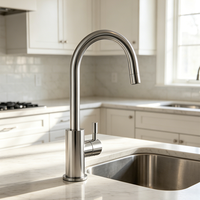 Robinet de cuisine avec filtre pour eau bouillante et sécurisation enfant 5 voies, filtre à eau pour évier en acier inoxydable pour purificateur d'eau chaude et froide